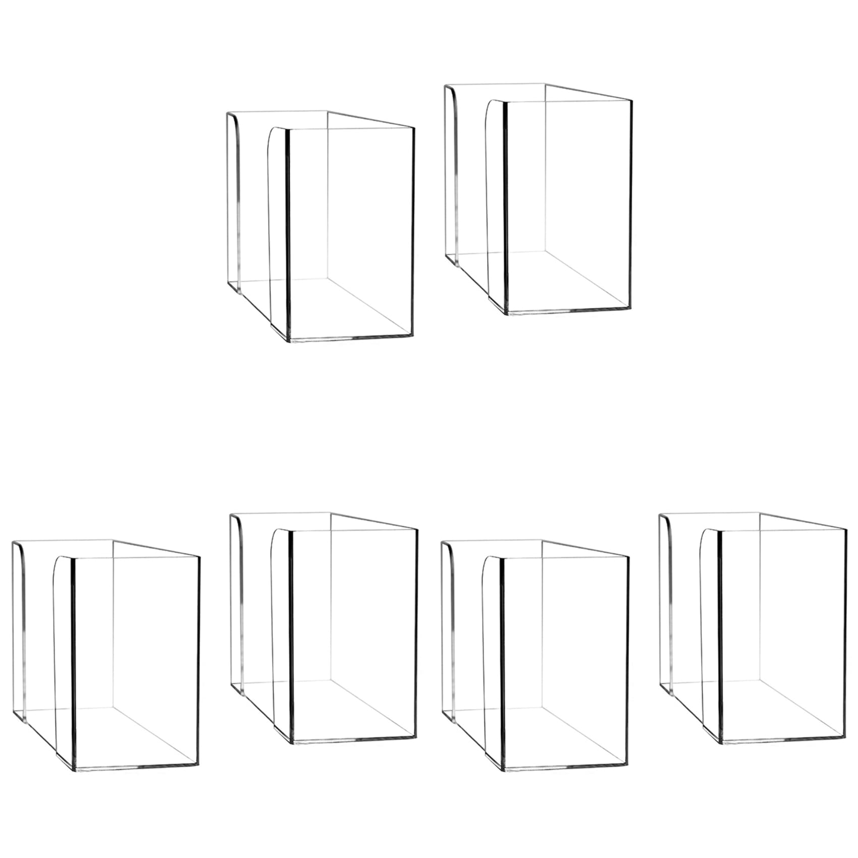Hndhbfgrt 6PCS Countertop Paper Towel Dispenser Clear Guest Towel Napkin Holder for Z-Fold C-Fold or Multi-Fold Paper Towels