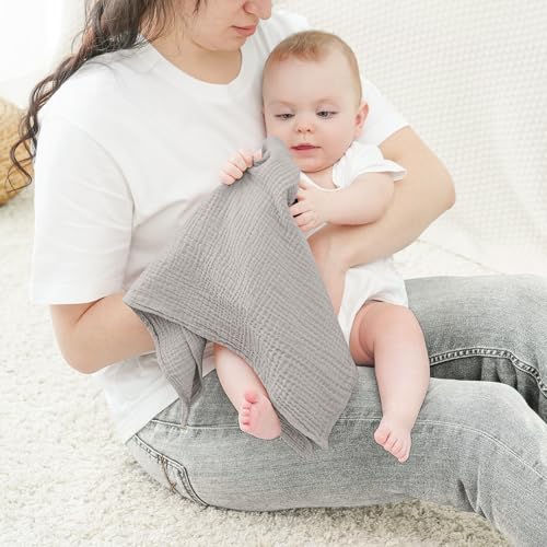 Bearmoss Moltontücher Baby 100% Baumwolle Weiche Spucktücher Baby,Atmungsaktiv und Extrem Saugfähig Musselin Tuch für Saugstark Mulltücher… – Ansicht 5