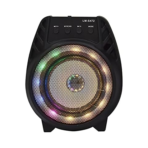 Aken Gaming Bluetooth Speaker, Has a microphone interface, Portable Wireless Speaker with RGB Lights, Stereo Sound, Game, for Home, Office, Outdoors and Travel (Black) Cover