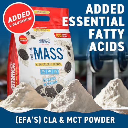 Applied Nutrition Original Critical Mass - Weight Gainer with MCT Powder, High Calorie Protein Powder Mass Gainer (6kg - 25 Servings) (Chocolate) - Image 6