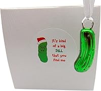 Vista 1 de Juego de decoración navideña de árbol de pepinillo en caja con tarjeta de historia de leyenda