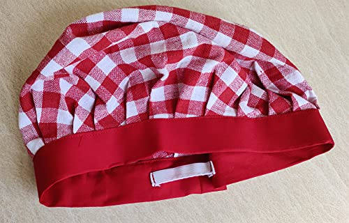 Image of Switchon Checkered Cotton Kitchen Cooking Apron with Chef Hat - Pack of 2 | Multi-Purpose Chef & Waiter Apron for Men & Women | Home, Hotels, Restaurants & Cafes | Proudly Made in India