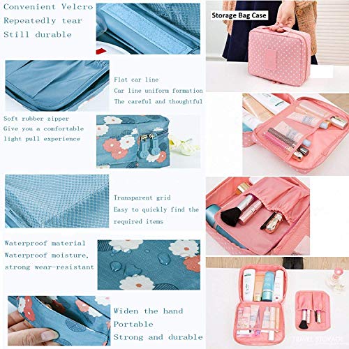 Image of Floral 18 Cms Cosmetic Pouch (L WaterproofTravelBag-32 Gray)