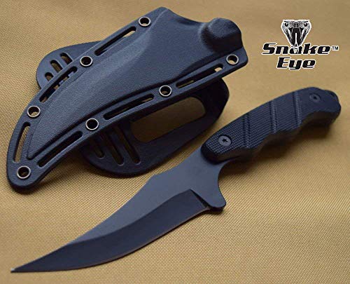 Snake Eye Tactical 9" Full Tang Tactical Knife With Sharpener And Abs Plastic Sheath (1148-Bk) #TOP2