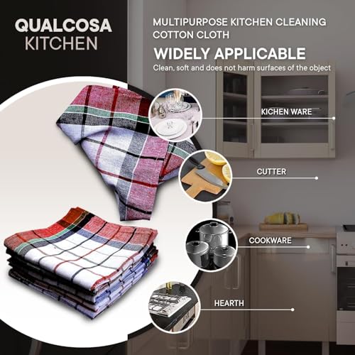 Image of Kitchen Cleaning Cloth Multipurpose Kitchen Towels Cotton Dish Napkin - Machine Washable Etc 18X18 Inch Pack of 06 Pcs (Pack of 24)
