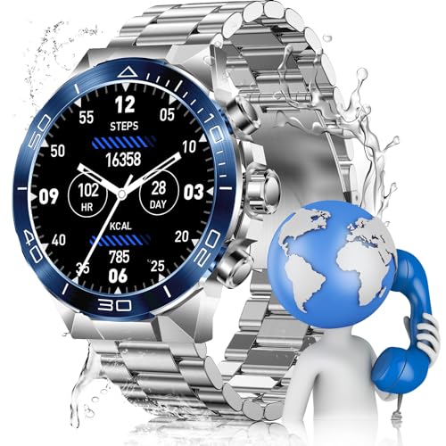 Reloj Inteligente Hombre, 1.43' AMOLED Smartwatch Hombre con Llamadas Bluetooth, Pulsómetro SpO2, Monitor de Sueño, Podómetro, Impermeable Reloj Hombre Inteligente 100+Deportivos Relogio Android iOS