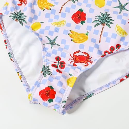 Image of Girls One Piece Swimsuit, Quick Dry Cute Bathing Suit for Kids, Comfortable Swimwear for Beach for 5-12 Years