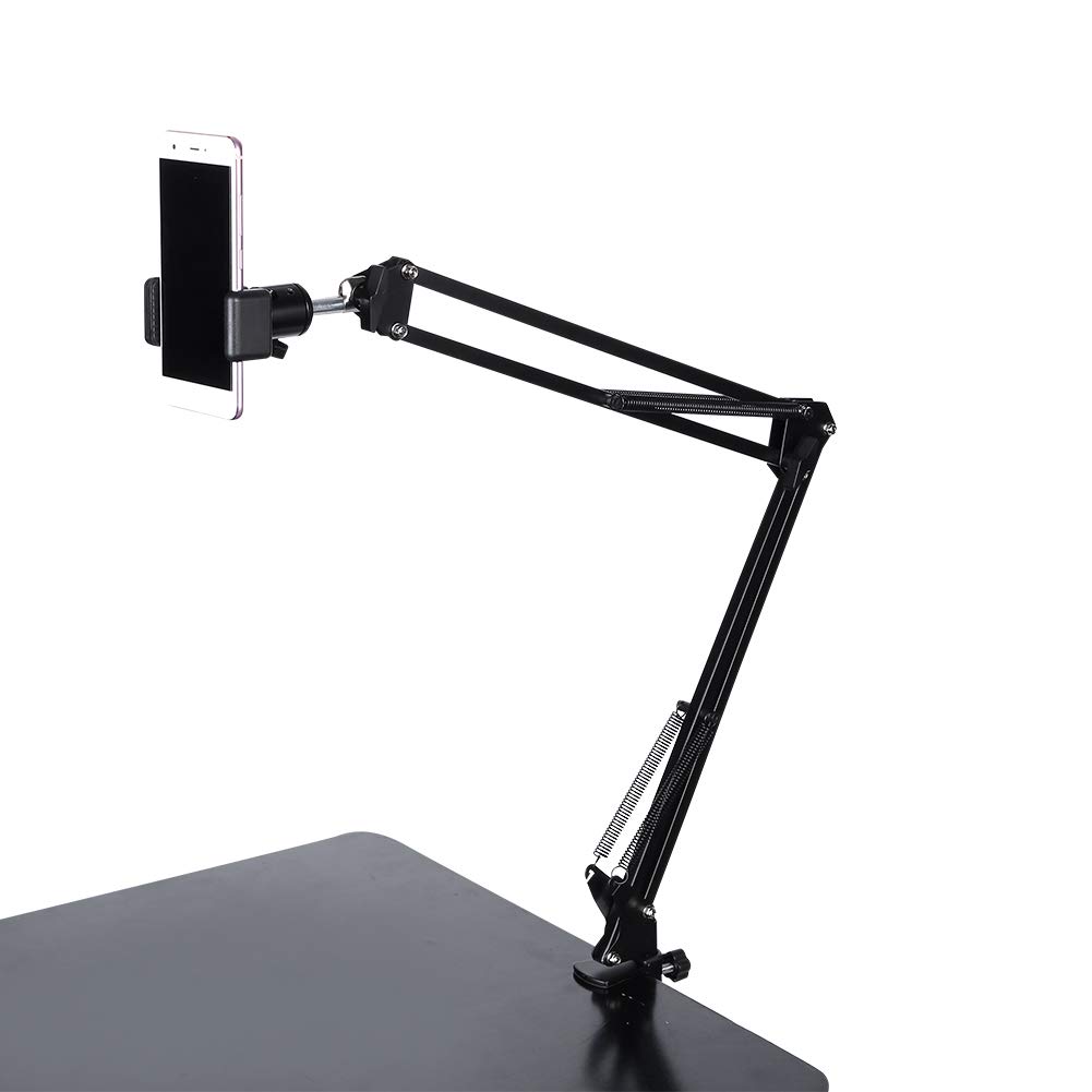 – Table Mount Phone Holder, Adjustable Lazy Bracket Holder 360º Rotation Mobile Phone Mount Stand with Flexible Arm for Table Desk Bed