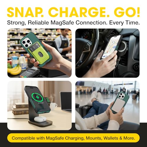 Image of OtterBox iPhone 15 Pro Commuter Series MagSafe Case - Green & Black | 3X MIL Drop Protection - Dual-Layer Shockproof Design - Pocket-Friendly - Raised Edges - Port Covers