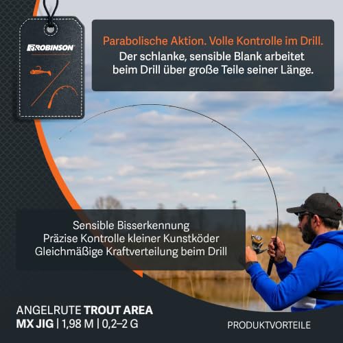 ROBINSON Angelrute Für Trout Area | Parabolische Spinnrute Mit Dünnem Blank – Bild 4