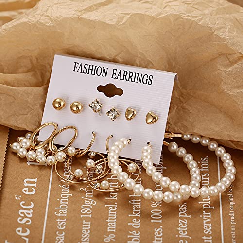 Image of Shining Diva Fashion Stylish Combo Metal Earrings for Women and Girls