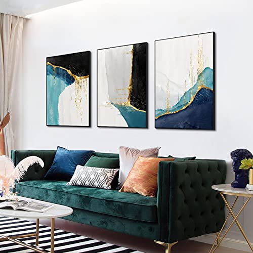 Affiches et impressions d'art abstrait de montagne, triptyque de qualité avec cadre