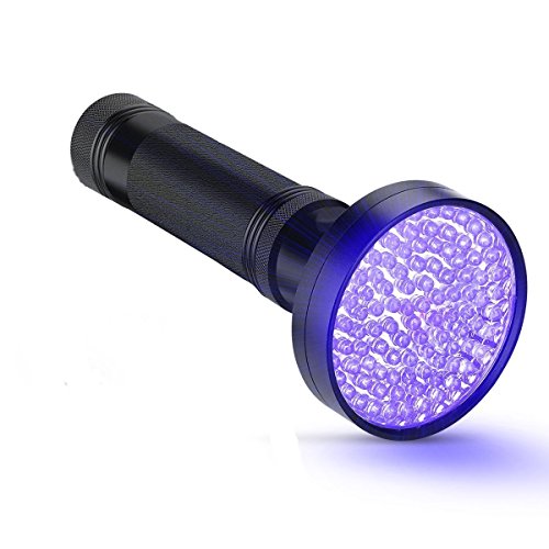 Winnes UV Taschenlampe, 100 LED UV Schwarzes Licht, Pet Urin & Fleck Detektor für Haus & Hotel Inspektion, Fackel für Skorpione Jagd auf Teppiche, Teppiche und Boden JUL100B