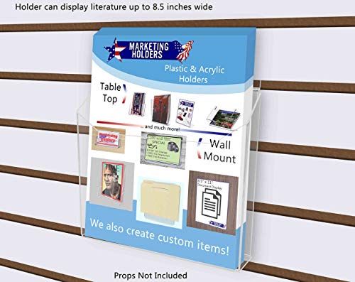 Marketing Holders Slatwall 8 1/2 Inch Files Catalogs Display Rack Advertisment Brochure Literature Letter Holder Classroom Office Organizer File Paper Sheet Slot Display #TOP4