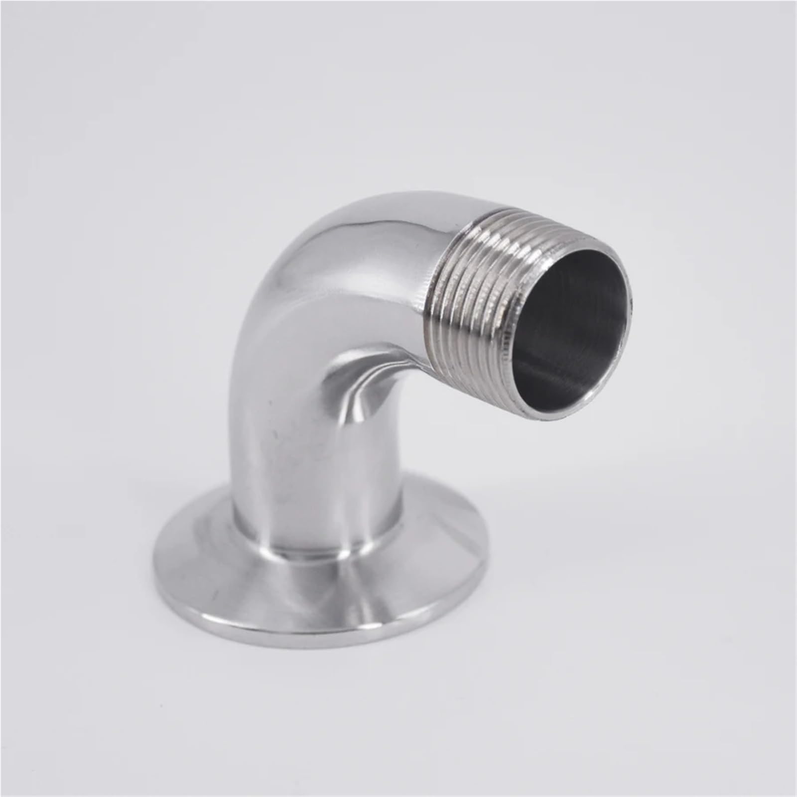 Codo de 90 grados con abrazadera triple de 1/2", 3/4", 1", 1-1/4", 2" BSPT macho x 1,5", 2", 2,5" SUS304, DN15, DN20, DN25, DN32, DN40, DN50(DN20 K50.5mm Female)