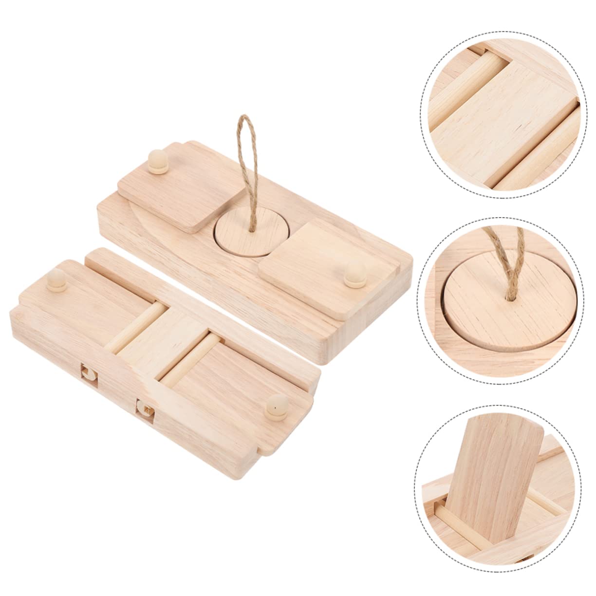 Jouet pour Hamster de Recherche de Nourriture 2 Pièces en Bois