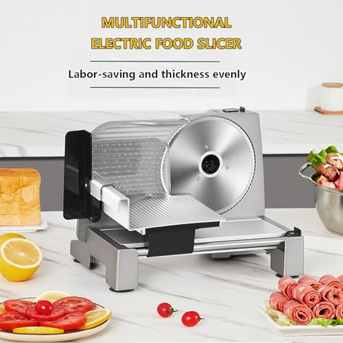 Rebanadora eléctrica de carne 200W acero inoxidable miniatura 7