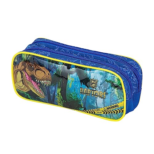 Estojo Duplo Raptor Azul e Amarelo BRW