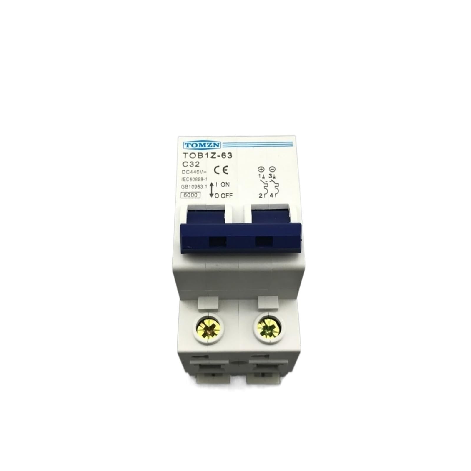 Disjoncteur 2P 32A DC 440V bipolaire pour tableau électrique courant continu