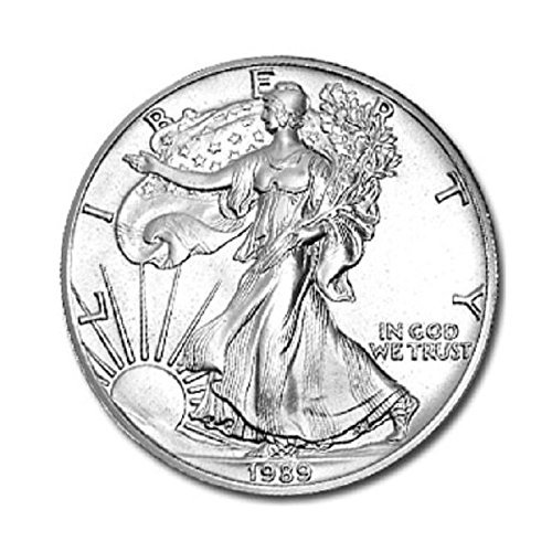 1989 American Silver Eagle .999 Fine Silver Dollar Uncirculated US Mint with Our Certificate of Authenticity