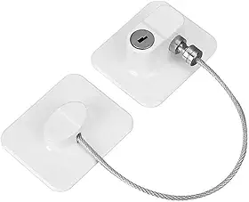 2 Unid Cadeados Trava Tranca De Segurança De Porta e Janela Fecho trico gaveta (Branco)