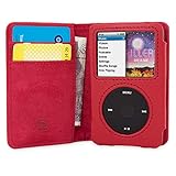 英国Snugg社 iPod Classic 用 手帳型 PUレザーケース - 生涯補償付き （レッド）