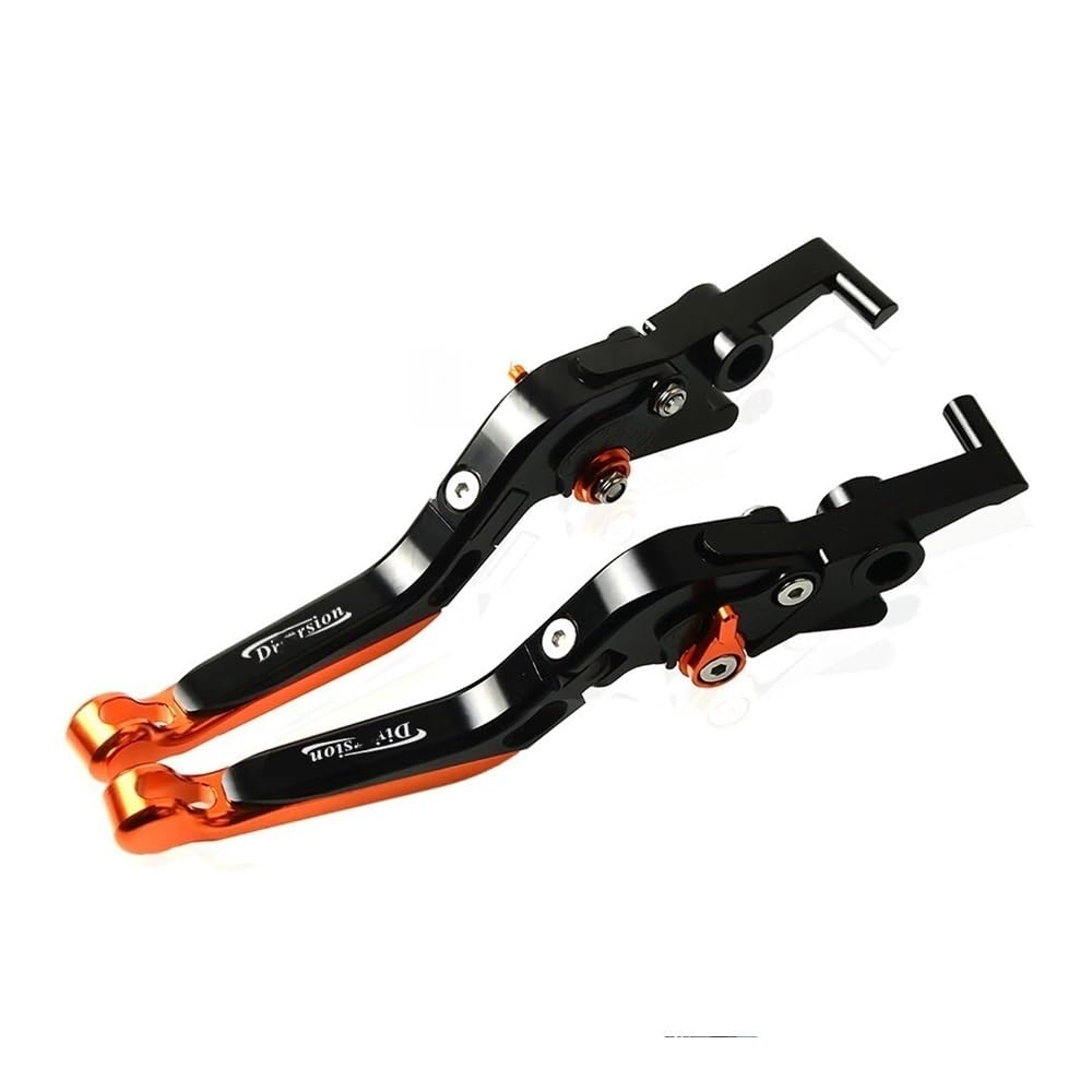 Zdgxfhsrh Orange Motorcycle Brake Clutch Levers For Ya&Maha Xj600s/Xj900s Diversion 2003 Motorcycle Cnc Brake Clutch Levers Adjustable Folding Extendable(Orange)