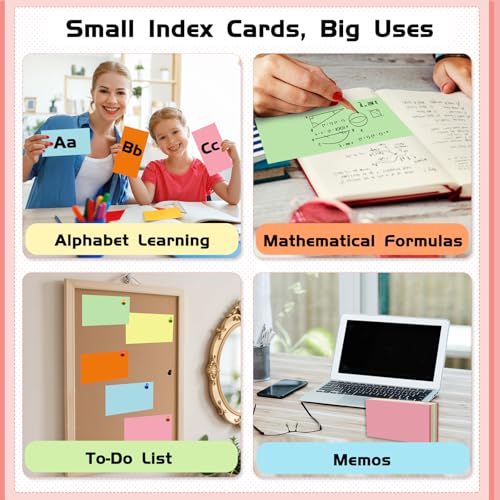 Moderationskarten Set, 250 Stück Karteikarten Blanko 20 x 10,5 cm, 5 Farben, 150g/m², Extra-Stark Blanko Lernkarten DIY Papier Karten für Präsentationen,Moderationsset als,Büroorganisation und Vortrag