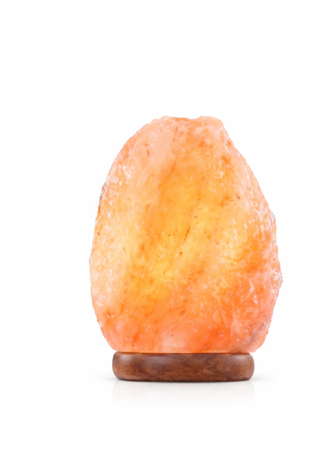 GSG Himalaya Salt Lamp - Natural Shape Salt Crystal Lamp from the Salt Range - 1-2 kg Salt Lamp with Cable and Replaceable Light Bulb Made of Pure Salt Stone