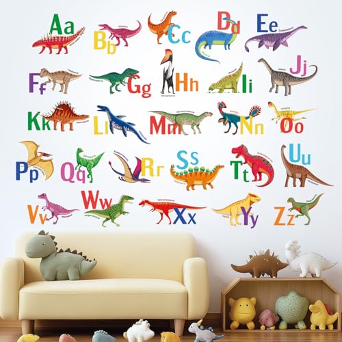 DECOWALL DS9-8080 Vinilos Dinosaurios Alfabeto Colorido miniatura 3