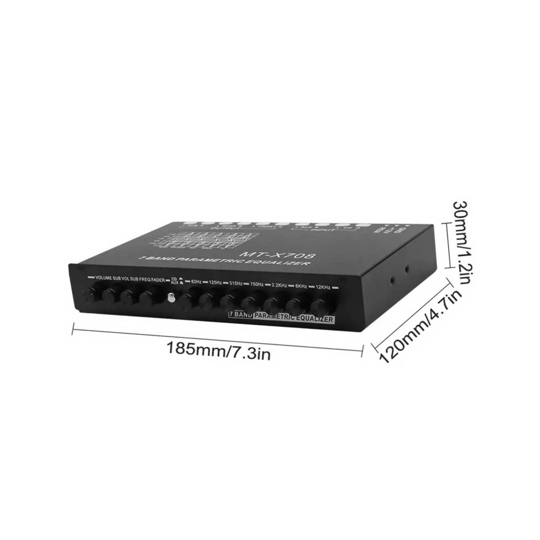 POPETPOP Car Equalizer Audio Processor Car Audio Digital Signal Processor Digital Sound Processor Car Audio Car Stereo Equalizer Car Sound System Car Audio Equalizer Black Metal