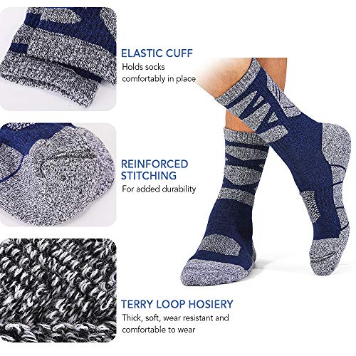 DECDEAL Men's Sports Socks Professional Ski Socks Grosso Knit Winter Athletic Socks Outdoor Fitness