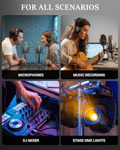 Image of FEDUS StagePro XLR Cable Male to Female 15 Meter, Professional 3 Pin Balanced Microphone Mic Cord, 24AWG Oxygen-Free Copper, Mic Wire, Noise-Free Audio & DMX Wire for Podcast, Stage, Studio Mixer
