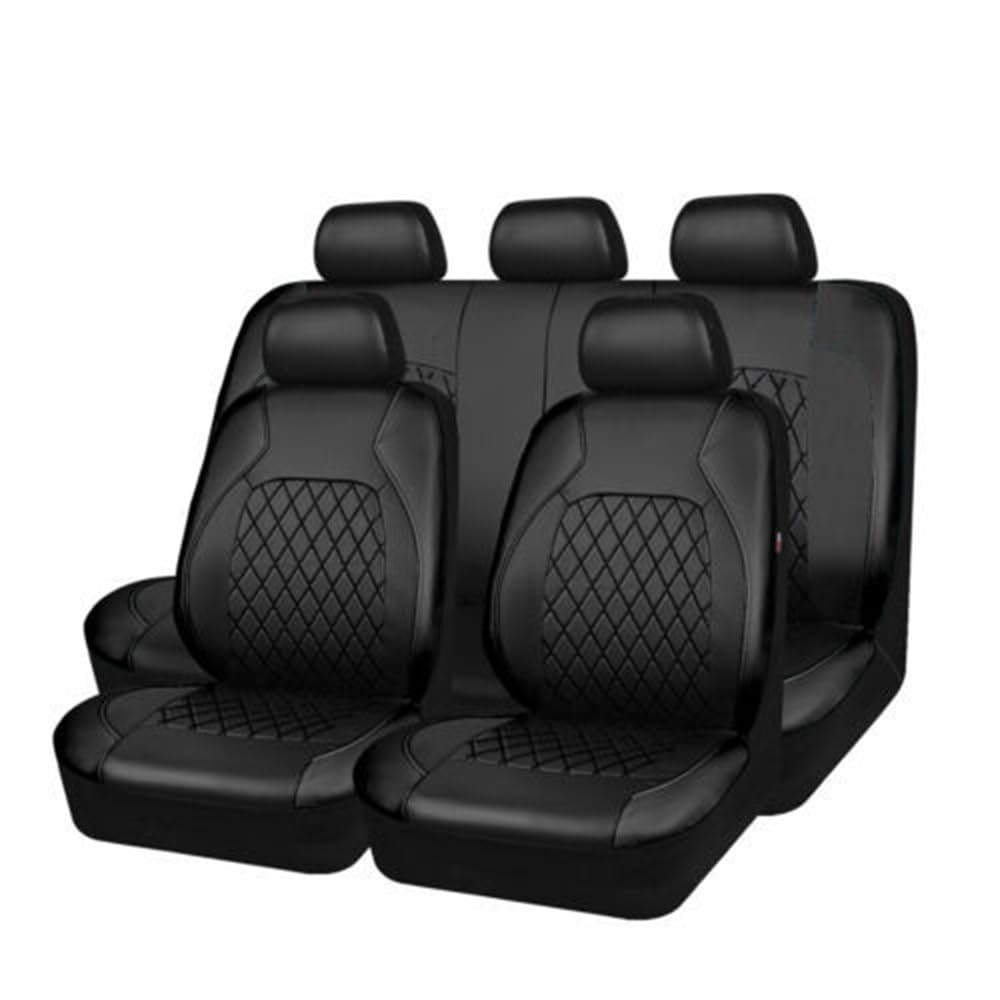 Housse de Siège de Voiture pour Ford Fiesta Fließheck 2008-2017, Housse de Siege en Cuir PU Siège Avant Arrière Universelle Protections de Siège,A-9PCS