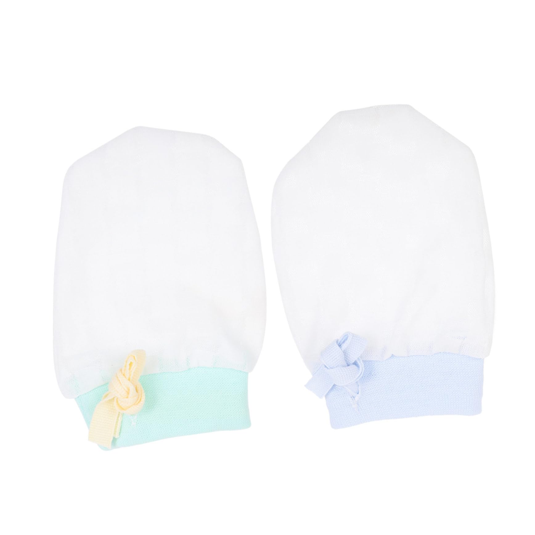 Homoyoyo Newborn Face Glove 2 Pairs of Anti-scratch Ice Silk Mittens Comfortable Breathable Gloves for Baby Hand Protection