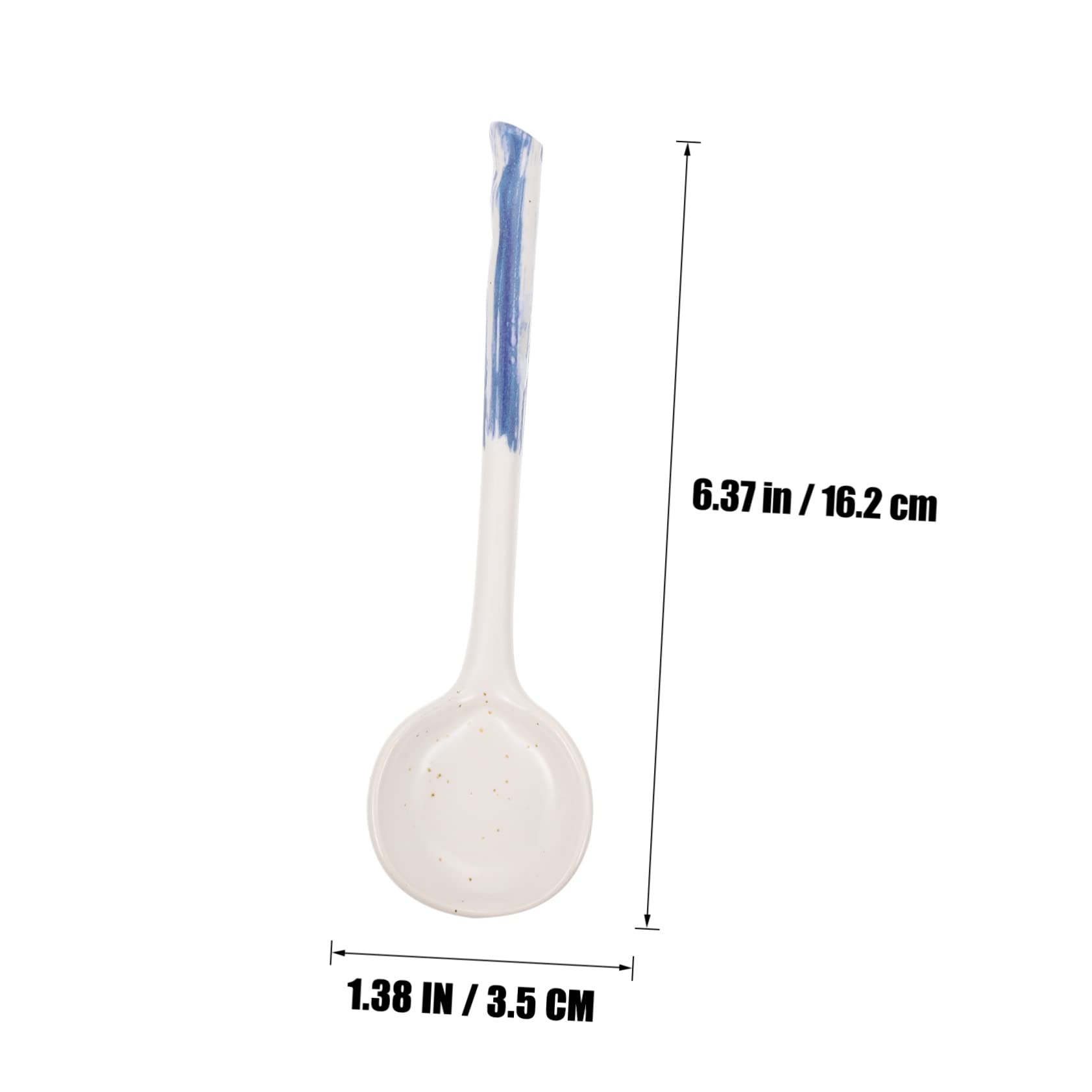 HOLIDYOYO 2pcs Rice Spoon Asian Ramen Japanese- Style Ladle Decorative Spoon Retro Soup Spoons Chinese Spoons Chinese Soup Spoons Japanese Soup Spoons Japanese- Style Spoon White Ceramics