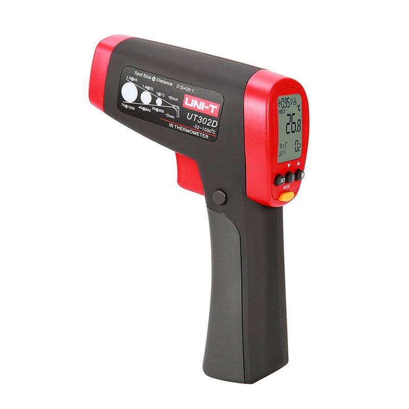 UNI-T UT302D+ Termómetro Infrarojo, 20:1 Proporción con Láser Dual, -32° C-1100° C/-25.6° F-2012° F
