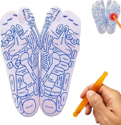 Jinshining White Reflexology Socks Set