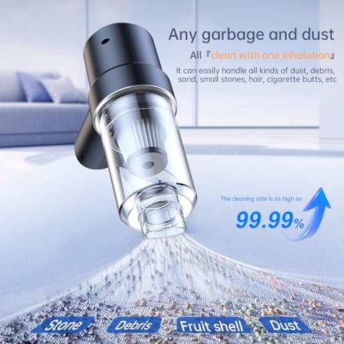 Image of Vacuum Keyboard Cleaner Cordless Brushless Motor Portable Compressed Air Duster with LED Light Portable Car with Blower