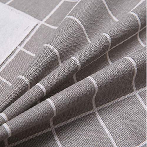 Image of KPNG Lattice Cotton Linen Apron Woman Adult Bibs Home Cooking Baking Coffee Shop Cleaning Aprons Kitchen Accessory (Pack Of 1, Gray)