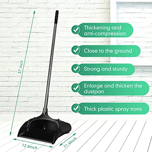 Weewooday WEEWOODAY-COMMERCIAL-0078 8 Pieces Commercial Lobby Dustpan Plastic Upright Dust Pan thumb #1