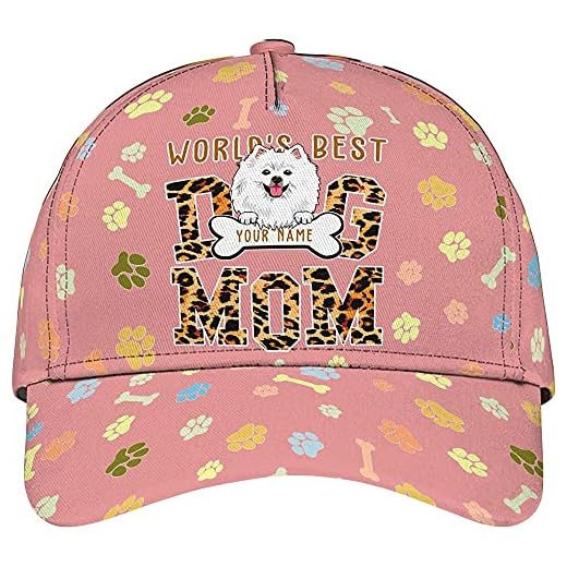 501 Gorras De Golf Diseño Impreso En 3D De Pomerania De La Mejor Mamá del Perro del Mundo Gorra De Béisbol Algodón Gorra Cierre De Hebilla Gorra Deportiva para Correr Al Aire Libre, Correr, Hombres