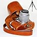 Produktbild First2savvv XJPT-EPL7-09G6 braun Ganzkörper- präzise Passform PU-Leder Kameratasche Fall Tasche Cover für Olympus Pen E-PL7 EPL7 mit 14-42mm Lens mit Mini-Stativ