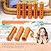 Chuangdi 24 Pcs Hair Perm Rods Plastic Cold Wave Perming Curlers Hair Rollers with Steel Pintail Comb Rat Tail Comb Tools for Hairdressing Styling(Orange,0.87inches)