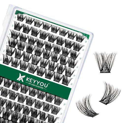 Image of KEYYOU Lash Clusters Individual Lashes Natural Wispy C Curl 14mm Y01