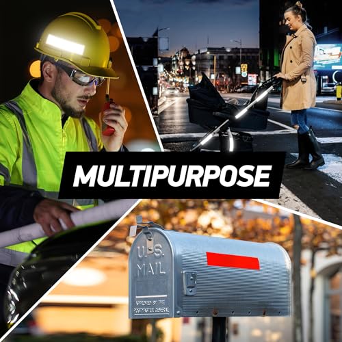 Byllstore Reflective Stickers | 3M Diamond Grade | Yellow-Green | 1.25″ x 6″ | 5-Pack | Reflective Safety Tape for Helmets, Cars, Mailboxes & More