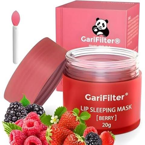 GariFilter Lip Sleeping Mask - Nourishing Hydration with Vitamin C, Murumuru & Shea Butter | Antioxidant-Rich Treatment for Dry, Flaky Lips | Perfect Stocking Stuffer Gift Cover