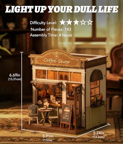 KOLOTESAME Coffee Shop Book Nook Kit thumbnail 2