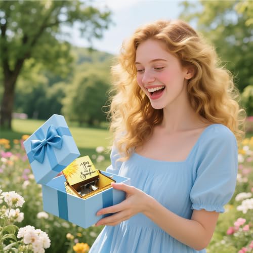 Tongyixin Spieluhr Holz,Spieluhr Zum EinnäHen,You Are My Sunshine-Spieluhr,Mutter Tochter Geschenk FüR Kinder, MitschüLer, Freunde,My Melody