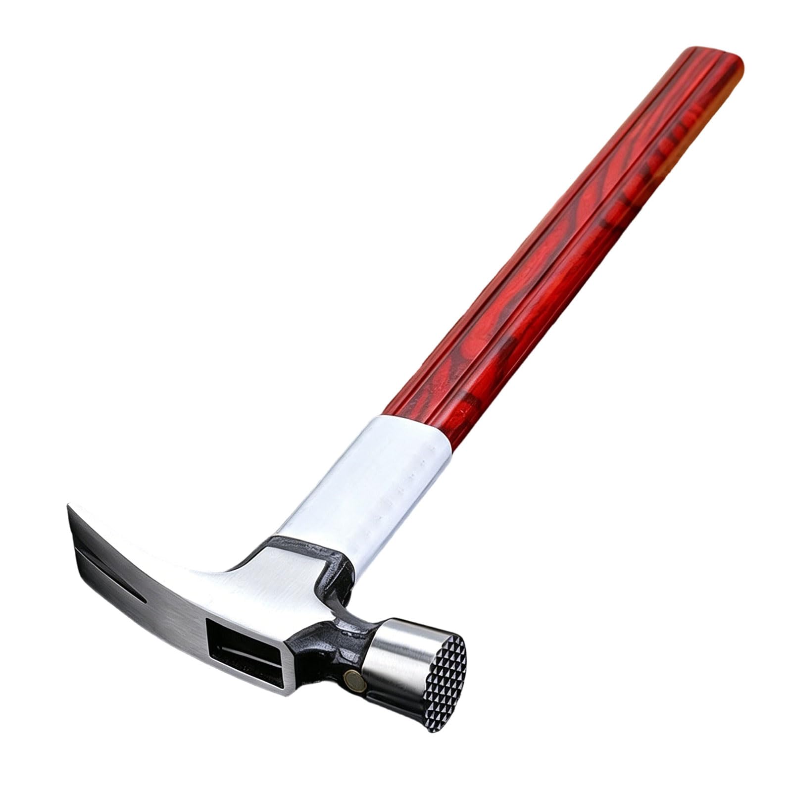 Gavery Right Angles Round Professional Aluminum Wooden Handle Clawing Hammer Clawing Hammer Antislip Wear Woodworking Tool Comfortable Handle Aluminum Mixture Grip